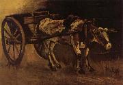 Cart With red and White Ox (nn04), Vincent Van Gogh